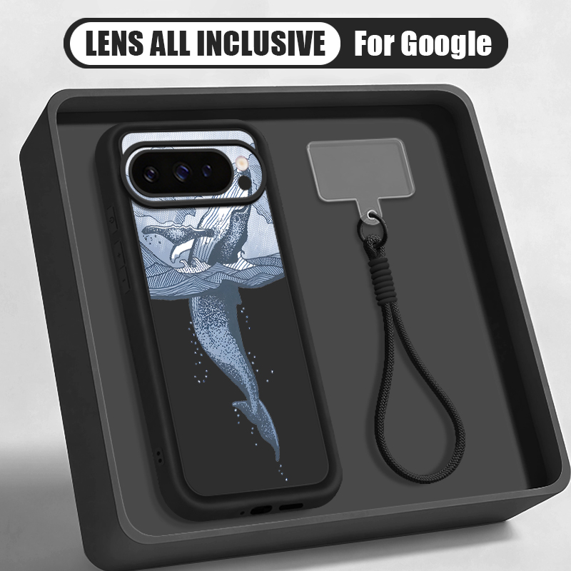 Чехол-ремешок с принтом китов- – обзор и цена Phone Cases Google Pixel 9A